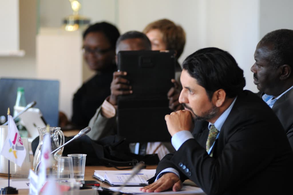 Executives reviewing organizational data